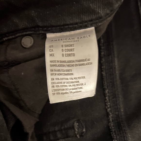 American Eagle Ripped Mom Jeans - High Rise - Black - Picture 4 of 5